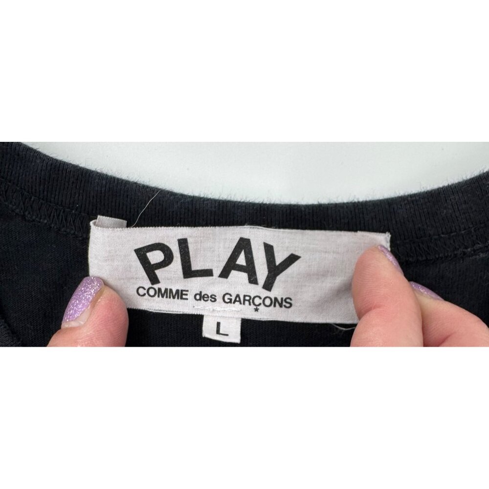 Comme Des Garcons Play Black Heart Logo jersey T-Shirt Size L Made In Japan - Picture 2 of 14